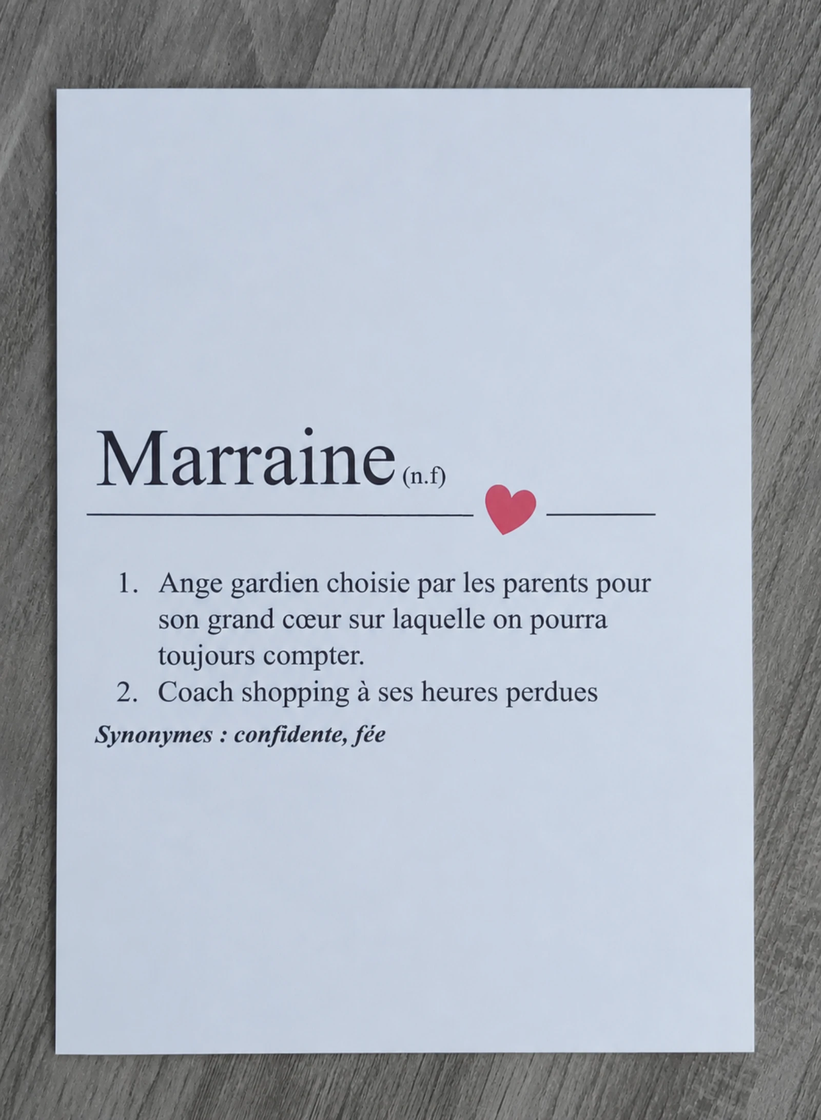Affiche Marraine 